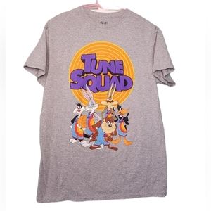 Space Jam A New Legacy Tune Squad Gray Crew Neck Short Sleeve T Shirt Size Mediu